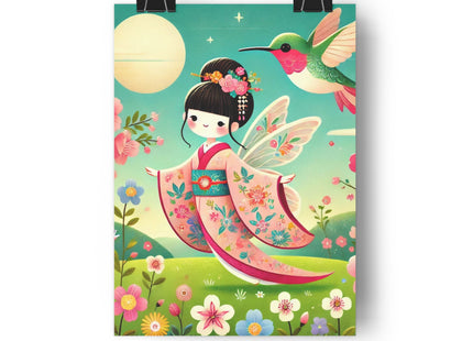 Geisha Fairy and the Hummingbird Blossom Giclée Art Print