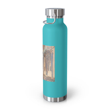 Gondola Moorings on the Grand Canal by John Singer Sargent Copper Vacuum Insulated Bottle, 22oz