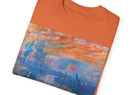 Sunrise by Claude Monet Unisex Garment-Dyed T-shirt