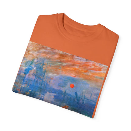 Sunrise by Claude Monet Unisex Garment-Dyed T-shirt