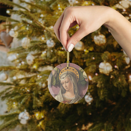Madonna and Child by Carlo Crivelli Glass Ornament