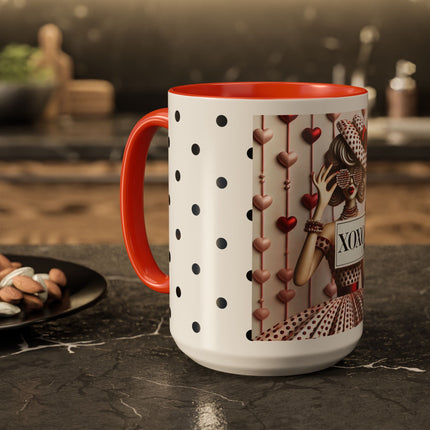 Fashionably Yours, XOXO Colorful Mugs (11oz, 15oz)
