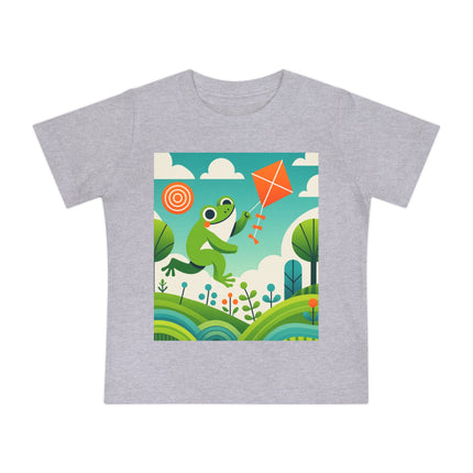 Young Frog’s Kite Adventure Baby T-Shirt – A Sky Full of Play