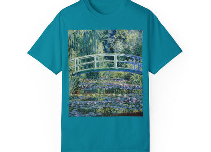 Water Lilies and Japanese Bridge by Claude Monet Unisex Garment-Dyed T-shirt