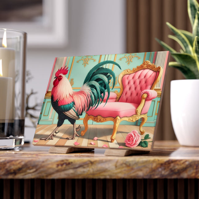 The Salon Rooster Ceramic Tile