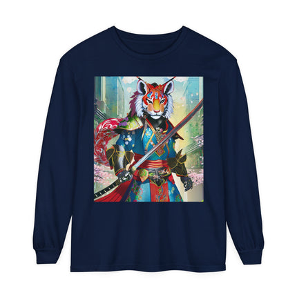 Cyberpunk Samurai Lion Long Sleeve T-Shirt