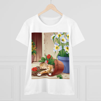 Blooming Serenity Women's Midweight Cotton Tee