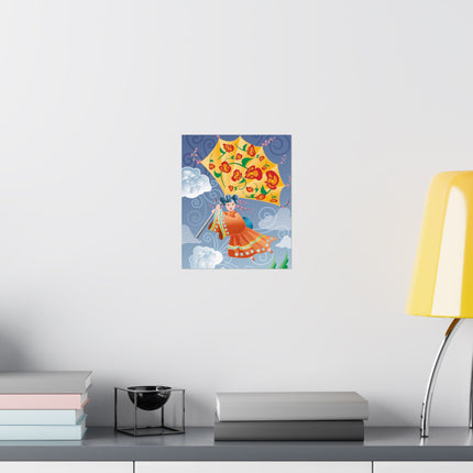 Flight of Blossoms Premium Matte Vertical Posters