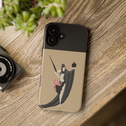 Dancer with Ink & Blossoms Phone Case – Elegant Grace & Artistic Poise