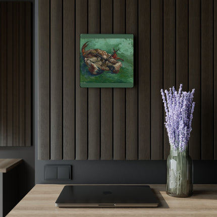 Crab on its Back by Vincent Van Gogh Acrylic Wall Clock
