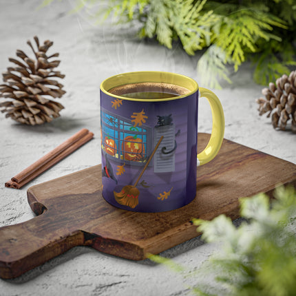 Whimsical Halloween Mischief Colorful Mugs, 11oz