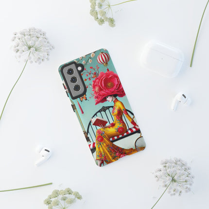 Reading In A Painted Garden Phone Cases
