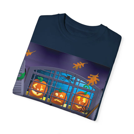 Whimsical Halloween Mischief Unisex Garment-Dyed T-shirt