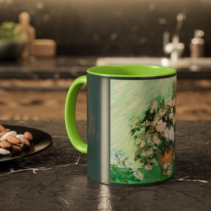 Roses by Vincent Van Gogh Colorful Mugs (11oz, 15oz)