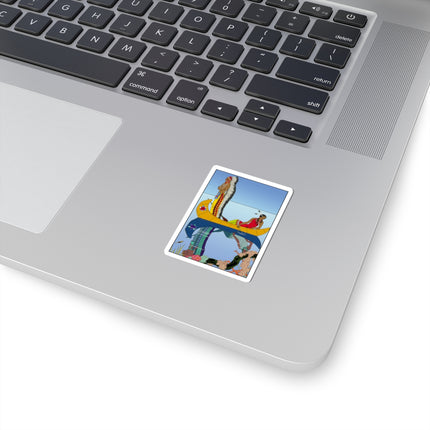 Le long du Missouri (Indian couple on the Missouri River) by George Barbier Kiss-Cut Stickers (4 Sizes)