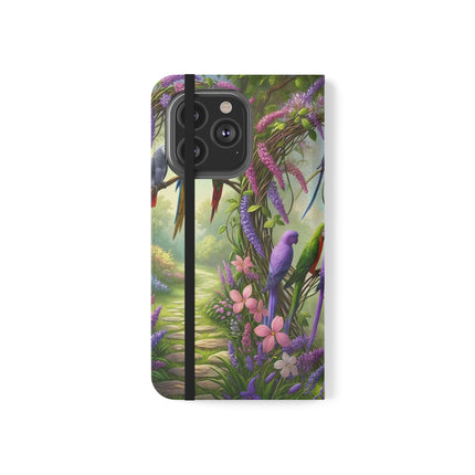 🧚🦜 Lavender-Winged Fairy Flip Case – Dreamy Elegance & Spring Whimsy