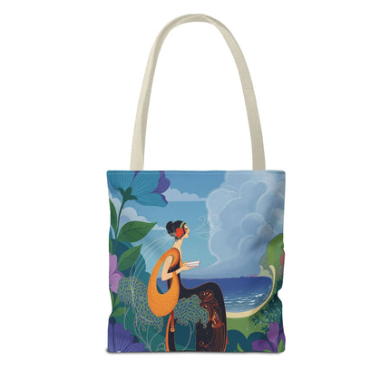 🌊🌺 The Lady Of The Seaside Garden Tote Bag – Art Deco Coastal Fantasy