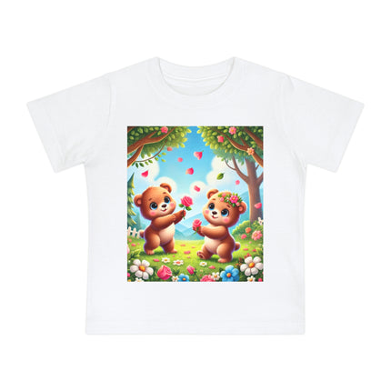Petals and Paws Baby T-Shirt – Sweet Friendship & Garden Dreams