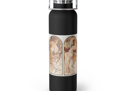 The Seasons by Alphonse Maria Mucha Copper Vacuum Insulated Bottle, 22oz