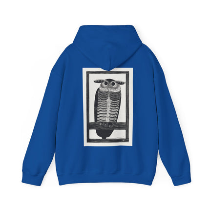 Horned Owl by Samuel Jessurun de Mesquita Heavy Blend™ Hooded Sweatshirt