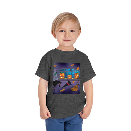 Whimsical Halloween Mischief Toddler Short Sleeve Tee