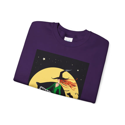 A Witch’s Moonlit Flight Unisex Heavy Blend™ Crewneck Sweatshirt