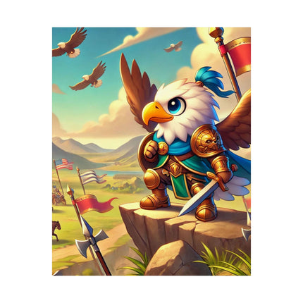 🦅⚔️ Watchful Guardian Matte Vertical Poster – Courage, Leadership & Noble Vigilance