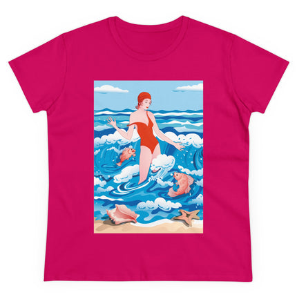 Ocean Symphony Women's Midweight Cotton Tee