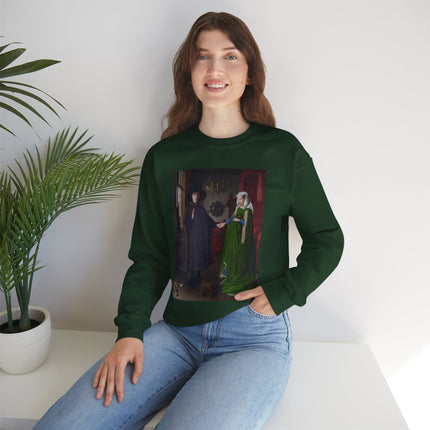Arnolfini Portrait by Jan Van Eyck Heavy Blend™ Crewneck Sweatshirt