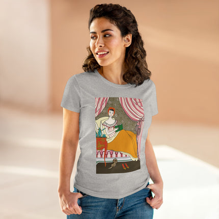 A Moment of Elegance and Comfort Women's Midweight Cotton Tee