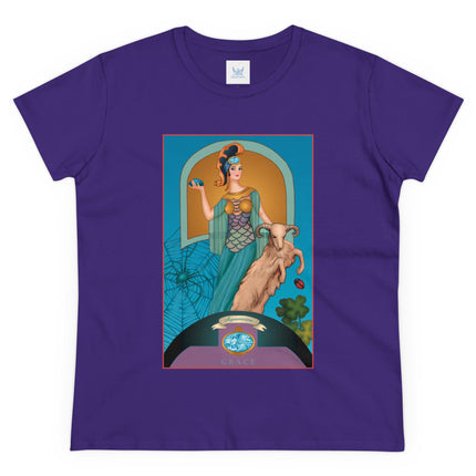 March & Aquamarine (Gem Series) by Sofia Chiostri Women's Midweight Cotton Tee