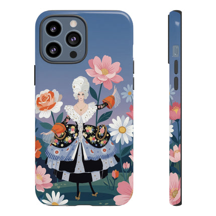 🌸🎀 The Grand Floral Promenade Phone Case – Art Deco Fashion Fantasy