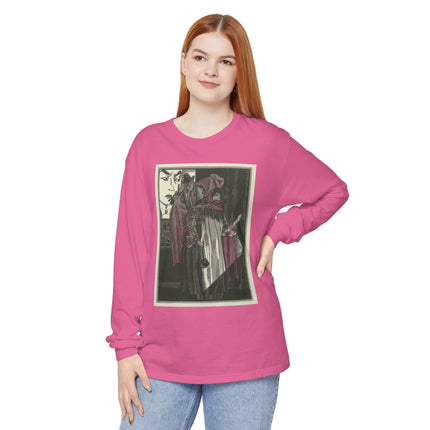 L’écran by Fernand Siméon Garment-dyed Long Sleeve T-Shirt