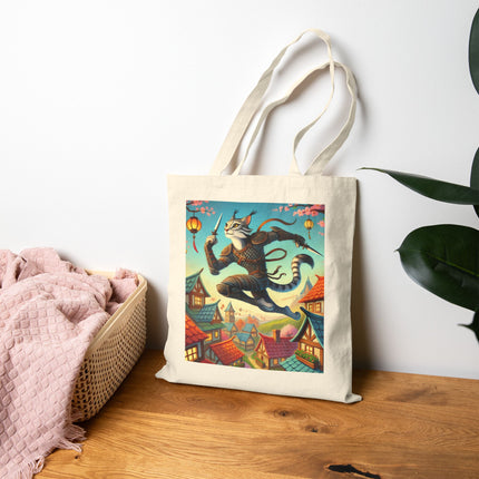 The Springbound Sentinel Cotton Canvas Tote Bag – Agility, Grace & Spring Vitality