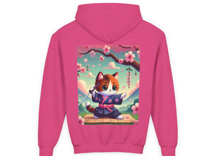 Samurai Kitten Youth Heavy Blend Hooded Sweatshirt