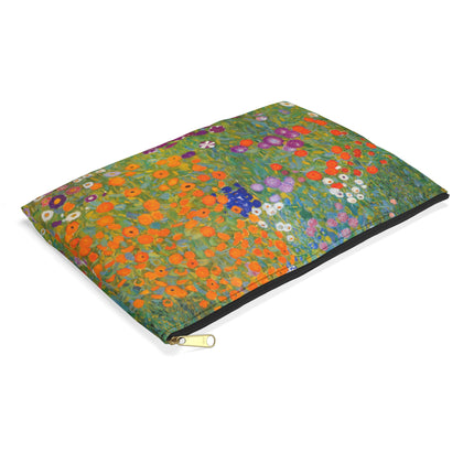 Cottage Garden Accessory Pouch – Gustav Klimt Floral Art Bag