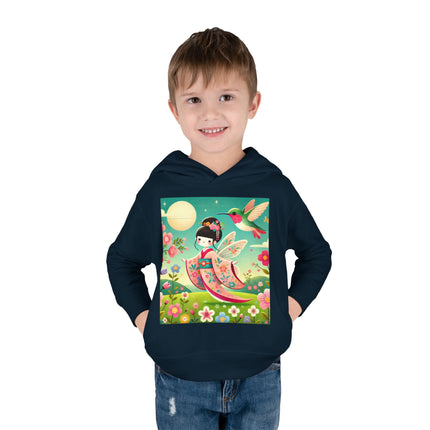 Geisha Fairy and the Hummingbird Blossom Toddler Pullover Fleece Hoodie