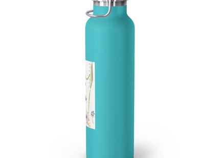 Blooming Splendor: A Floral Transformation Copper Vacuum Insulated Bottle, 22oz