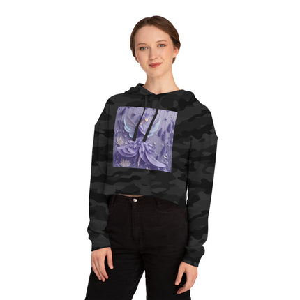 Lavender Fairy Women’s Cropped Hooded Sweatshirt