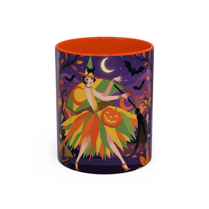 🎃🧙 The Witch Of Jack-O'-Lantern Hollow Colorful Mug – Whimsical Halloween Charm