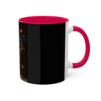 A Bouquet of Flowers by Clara Peeters Colorful Mugs, 11oz