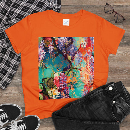 Golden Wisteria Symphony Women's Midweight Cotton Tee