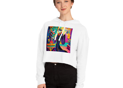 Phantoms of Elegance Women’s Cropped Hooded Sweatshirt