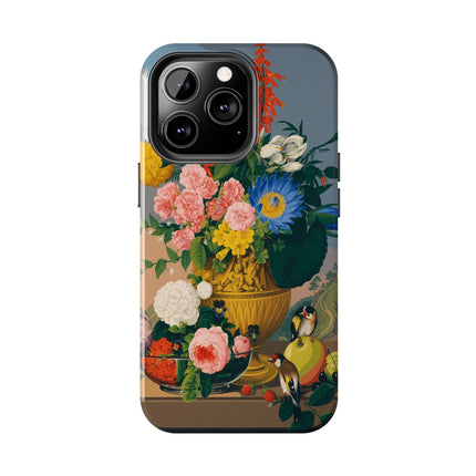 🌺🐦 The Garden Of Golden Birds Phone Case – Art Deco Floral Elegance