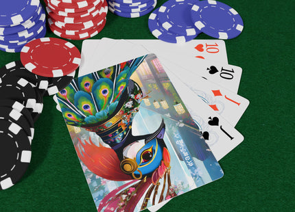 Techno Plumes Poker Playing Cards