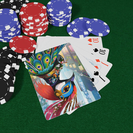 Techno Plumes Poker Playing Cards