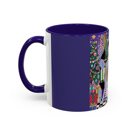 🎄✨ The Lady Of The Christmas Ornament Colorful Mug – Art Deco Holiday Fantasy