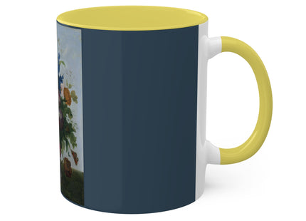Bouquet of Flowers and a Nest by Sebastian Wegmayr Colorful Mugs, 11oz