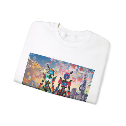 Cyber Punk Robot Models Unisex Heavy Blend™ Crewneck Sweatshirt