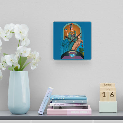 March & Aquamarine Zodiac Acrylic Wall Clock